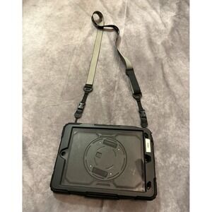 SEYMAC Rugged Tablet Case Cover w/ Hand Strap & Shoulder Strap, Black for IPad